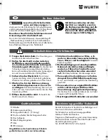 Preview for 5 page of wurth S 3-A Translation Of The Original Operating Instructions