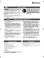 Preview for 8 page of wurth S 3-A Translation Of The Original Operating Instructions