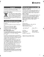 Preview for 10 page of wurth S 3-A Translation Of The Original Operating Instructions