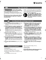 Preview for 14 page of wurth S 3-A Translation Of The Original Operating Instructions