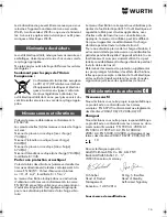 Preview for 16 page of wurth S 3-A Translation Of The Original Operating Instructions