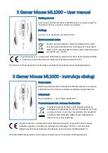 Preview for 2 page of X-Gamer ML1000 User Manual