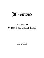 X-Micro IEEE 802.11b User Manual preview