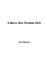 Preview for 3 page of X-Micro Slim Portable HDD User Manual