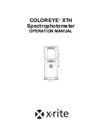 X-Rite COLOREYE XTH Operation Manual preview