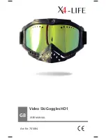 X4-Life Video Ski Goggles HD1 User Manual preview