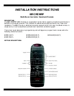 Preview for 1 page of Xantech MRCREMRP Installation Instructions