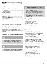 Preview for 7 page of Xavax Budapest Operating Instructions Manual