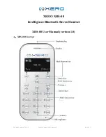 Preview for 1 page of XERO XBS-08 User Manual