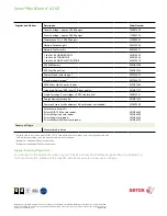 Preview for 8 page of Xerox WorkCentre 4260 Series Specifications