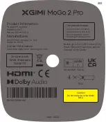 Preview for 3 page of XGIMI MoGo 2 Pro Manual