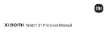 Xiaomi MI Watch S1 Pro User Manual preview