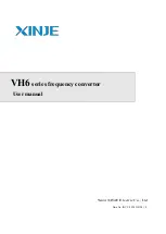 Xinje VH6 Series User Manual preview