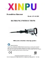 Xinpu XP-G65BH Handling Instructions Manual preview