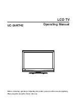 XOCECO LC-26KT42 Operating Manual preview