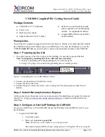 Xorcom CXR1000 Getting Started Manual preview