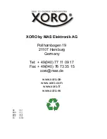Preview for 122 page of Xoro HBD 1000 User Manual