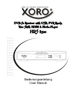 Preview for 1 page of Xoro HRS 8520 User Manual