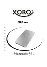 Xoro MPB 1000 Operation Manual preview