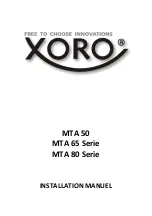 Preview for 1 page of Xoro MTA 50 Installation Manual