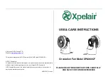 Xpelair XPA360CF Use & Care Instructions Manual preview