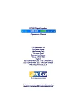 Preview for 1 page of XTA dp200 Operator'S Manual