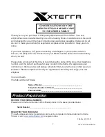 Preview for 3 page of Xterra FS5.25e Owner'S Manual