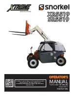 Preview for 1 page of Xtreme Manufacturing Snorkel XR5519 Operator'S Manual