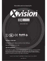 Preview for 8 page of XVision HD 960H User Manual