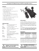 Preview for 2 page of Xylem Flojet 18555000 Instruction Manual