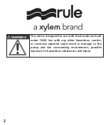 Preview for 2 page of Xylem rule 97A Instruction Manual