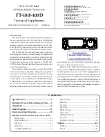 Preview for 1 page of Yaesu FT-100 Micro Mobile Technical Supplement