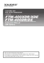 Preview for 1 page of Yaesu FTM-400XDR Instruction Manual