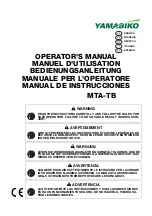 Yamabiko ECHO MTA-TB Operator'S Manual preview