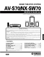 Yamaha AV-S70 Service Manual preview