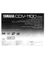 Yamaha CDV-1100RS Manual preview