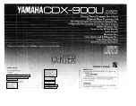 Yamaha CDX-900 Owner'S Manual preview