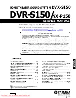 Yamaha CinemaStation DVR-S150 Service Manual preview