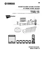 Yamaha CinemaStation TSS-15 Owner'S Manual preview