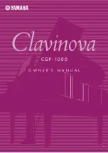 Yamaha Clavinova CGP-1000 Owner'S Manual preview