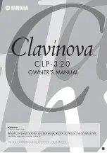 Yamaha Clavinova CLP-320 Owner'S Manual preview