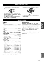 Preview for 73 page of Yamaha CRX-332 Owner'S Manual