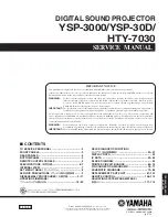 Yamaha Digital Sound Projector YSP-3000 Service Manual preview