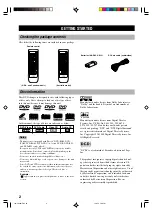 Preview for 6 page of Yamaha DV-C6480 - Progressive-Scan DVD Player Owner'S Manual