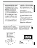 Preview for 3 page of Yamaha DVD-C920 Owner'S Manual