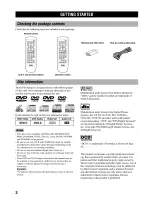 Preview for 6 page of Yamaha DVD-C920 Owner'S Manual