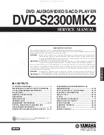 Preview for 1 page of Yamaha DVD-S2300MK2 Service Manual