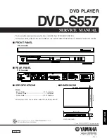 Yamaha DVD-S557 Service Manual preview