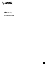 Yamaha ESB-1080 Installation Manual preview