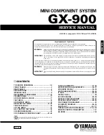 Preview for 1 page of Yamaha GX-900 Service Manual